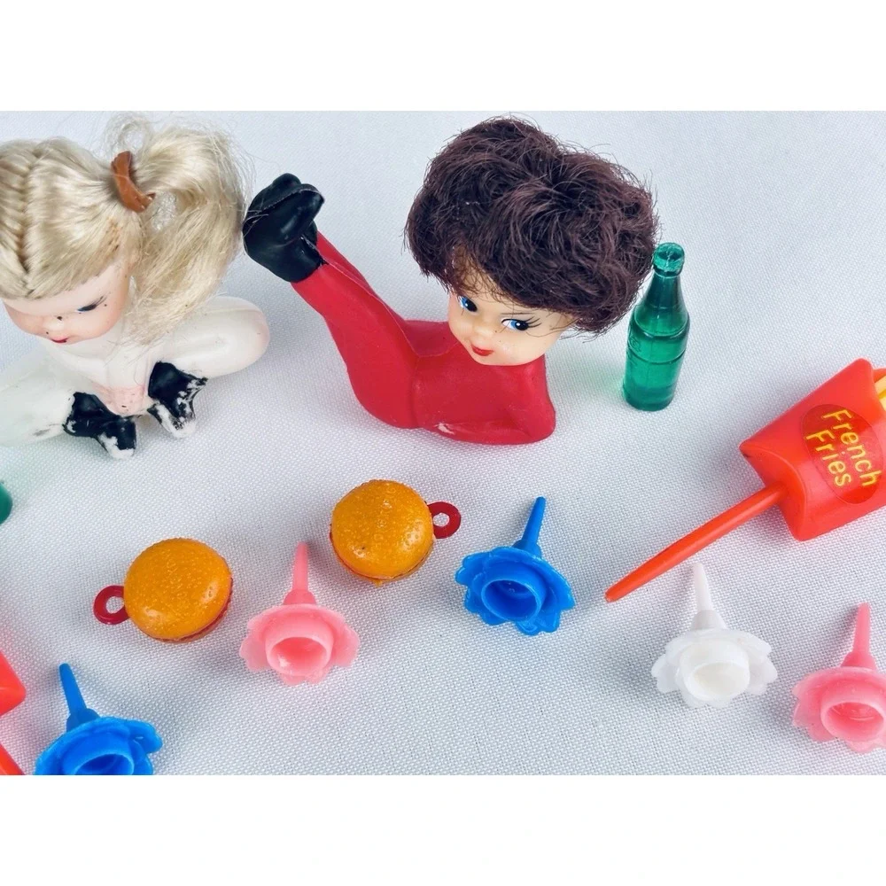 Vintage Wilton Cake Toppers Figure 1960s Birthday Hong Kong Groovy girls
